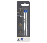 Parker Ballpoint Pen Refills | Medium Point | Blue QUINKflow Ink | 2 Count