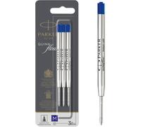 Parker Ballpoint Pen Refills | Medium Point | Blue Quinkflow Ink | 3 Count