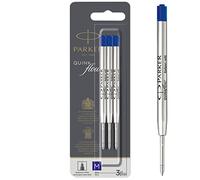 Parker Ballpoint Pen Refills | Medium Point | Blue QUINKflow Ink | 3 Count