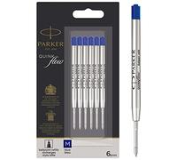 Parker Inkflow Ballpoint Pen Medium Tip Ink Refills - Blue / 6