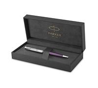 Parker Sonnet Violet with Sand Blasted Chrome Ballpoint Pen Medium Black Ink
