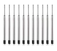 Parker Compatible Ballpoint Pen Refills - 10 Pack (Black Ink, Medium Nib)