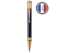 Parker Duofold Ballpoint Pen | Prestige Blue Chevron | Medium Point Black Ink Refill | Premium Gift Box