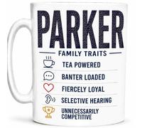 Parker Family Traits Surname Gift Mug