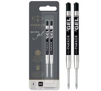 Parker Gel Pen Refills | Medium Tip (0.7mm) | Black QUINK Ink | 2 Count