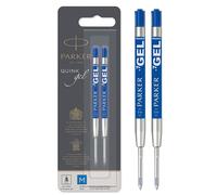 Parker Gel Pen Refills | Medium Tip (0.7mm) | Blue QUINK Ink | 2 Count