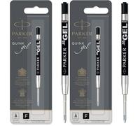 Parker Gel Refill | Fine Tip (0.5mm) | Black QUINK Ink | 1 Count (Pack of 2)