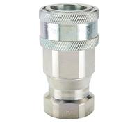 Parker Hannifin 6601-8-10 Series 6600 Steel General Purpose Hydraulic Quick Coupler, 1/2" Body Size, 1/2"-14 NPTF Port End, 2.75" Length