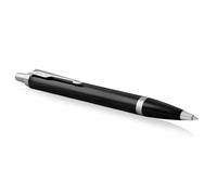 Parker IM Ballpoint Pen | Black Lacquer with Chrome Trim | Medium Point Blue Ink | Gift Box