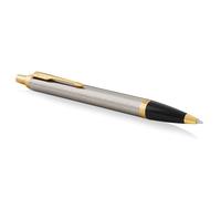 Parker IM Ballpoint Pen | Brushed Metal | Medium Point Blue Ink | Gift Box