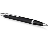 Parker IM Ballpoint Pen | Matte Black with Chrome Trim | Medium Point with Blue