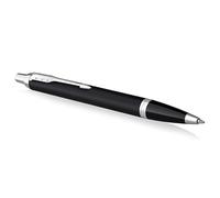 Parker IM Ballpoint Pen | Matte Black with Chrome Trim | Medium Point with Blue Ink Refill | Gift Box