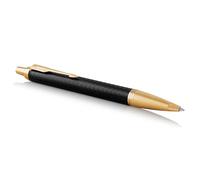 PARKER IM Ballpoint Pen, Premium Black with Medium Point Blue Ink (1931667)