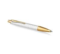 Parker IM Ballpoint Pen | Premium Pearl Lacquer with Gold Trim | Medium Point with Blue Ink Refill | Gift Box