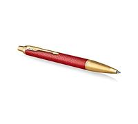 Parker IM Ballpoint Pen | Premium Red Lacquer with Gold Trim | Medium Point with Blue Ink Refill | Gift Box