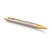 Parker IM Ballpoint Pen | Premium Warm Silver | Medium Point Blue Ink | Gift Box