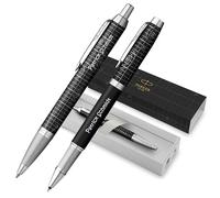 PARKER IM Ballpoint Pen & Rollerball Pen - Legacy of Flight Collection | Personalised with Engraving | Gift Box (IM Ballpoint Pen & Rollerball)