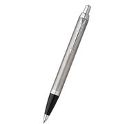 PARKER IM Ballpoint Pen Stainless Steel Chrome Trim Medium Point Black InkRefill