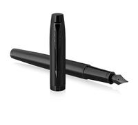 Parker IM Fountain Pen | Matte Black with Black Trim | Medium Point with Blue Ink Cartridge | Gift Box