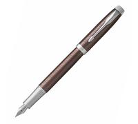 Parker IM Fountain Pen, Premium Brown, Medium Nib with Blue Ink Refill (1931677)