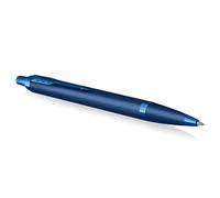 Parker IM Monochrome Ballpoint Pen | Blue Finish and Trims | Medium Point with Blue Ink | Gift Box