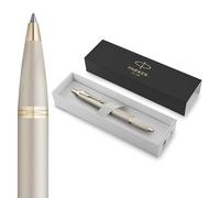 Parker Pens Ballpoint Pen IM Monochrome, Champagne Finish, Medium Point, Blue Ink, Gift Box