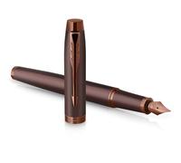 Parker IM Monochrome Fountain Pen | Burgundy Finish and Trims | Medium Point | Blue Ink | Gift Box