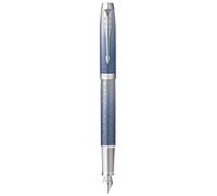 PARKER IM Premium Polar, Fountain pen, Grey gradient, chrome trims, Fine nib, blue ink cartridge, Giftbox,Blue,Grey,White