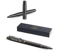 PARKER IM Professionals Monochrome Rollerball Pen with Engraving, Premium Pen, Gift Box, Black Refill, Personalised Gift, Name, Birthday (Bronze)