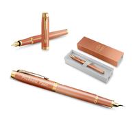 Parker IM Rituals Orange Fountain Pen with Engraving in Gift Case