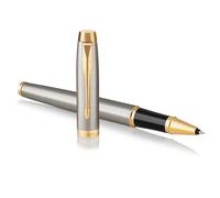 Parker IM Rollerball Pen | Brushed Metal | Fine Point Black Ink | Gift Box