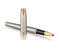 Parker IM Rollerball Pen | Brushed Metal | Fine Point Black Ink | Gift Box