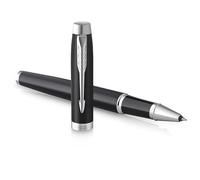 PARKER IM Rollerball Pen | Matte Black with Chrome Trim | Fine Point with Black Ink Refill | Gift Box
