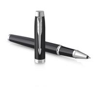 PARKER IM Rollerball Pen | Matte Black with Chrome Trim | Fine Point with Black Ink Refill | Gift Box