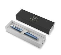 Parker IM Rollerball Pen | Premium Blue Grey with Chrome Trim | Fine Point with Black Ink Refill | Gift Box