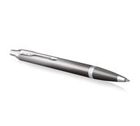 PARKER IM Writing Rituals, Ballpoint Pen, Grey Finish with Gradient, Chrome Trims, Medium Point, Blue Ink, Gift Box
