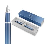 Parker IM Writing Rituals Fountain Pen | Peaceful Blue Finish with Gradient & Chrome Trims | Medium Nib | Blue Ink | Gift Box