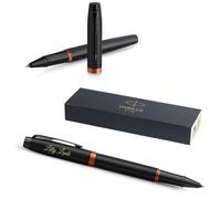 Parker IN Vibrant Rings Set Rollerball Pen Rollerball Orange PVD with Engraving