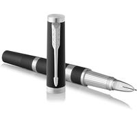 Parker Ingenuity Premium Metal 5th Technology Pen - Black Rubber & Chrome - Black Ink - Gift Boxed - Adapts To Handwriting Style