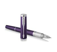 Parker Ingenuity Premium Metal 5th Technology Pen - Deluxe Deep Violet - Black Ink - Slim Version - Gift Boxed - Adapts To Handwriting Style