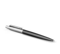 Parker Jotter Ballpoint Pen | Bond Street Black with Chrome Trim | Medium Point Blue Ink | Gift Box