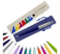 Parker Jotter Ballpoint Pen Handwriting Pens & Stationery Supplies - Ideal for Birthdays/Anniversary Can be Engraved! (With Engraving, Navy Blue, Carded Gift Box (Eco-Friendly))