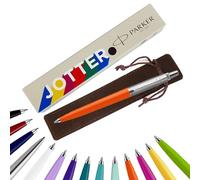 Parker Jotter Ballpoint Pen Handwriting Pens & Stationery Supplies - Ideal for Birthdays/Anniversarys Can be Engraved! (Without Engraving, Orange, Carded Gift Box (Eco-Friendly))