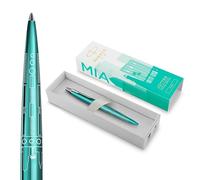 Parker Ballpoint Pen Jotter Special Edition Miami Turquoise Chrome Trim Medium Blue Ink Gift Box