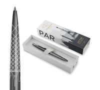 Parker Pens Ballpoint Pen Jotter – Special Edition Paris Grey Chrome Trim Medium Blue Ink Gift Box