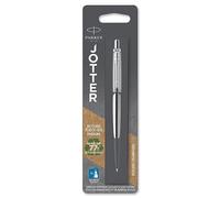 Parker Jotter Ballpoint Pen | Stainless Steel with Chrome Trim | Medium Point Blue Ink