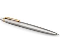 Parker Jotter Ballpoint Pen | Stainless Steel with Golden Trim | Medium Point |