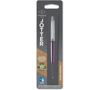 Parker Jotter Ballpoint Pen: Victoria Violet with Chrome Trim | Medium Blue Ink