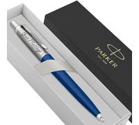 Parker Jotter Ballpoint personalised parker pen engraved In Classy Gift Box Ideal Christmas, Birthday or Fathers Day Gift Perfect For Men & Women Engraved Parker Pen With Laser Engraving (Navy)