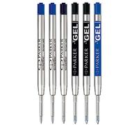 Parker Jotter London Ballpoint and Gel Pen Refill Discovery Pack: 3 Quinkflow Refills for Ballpoint Pens & 3 Quink Gel Refills